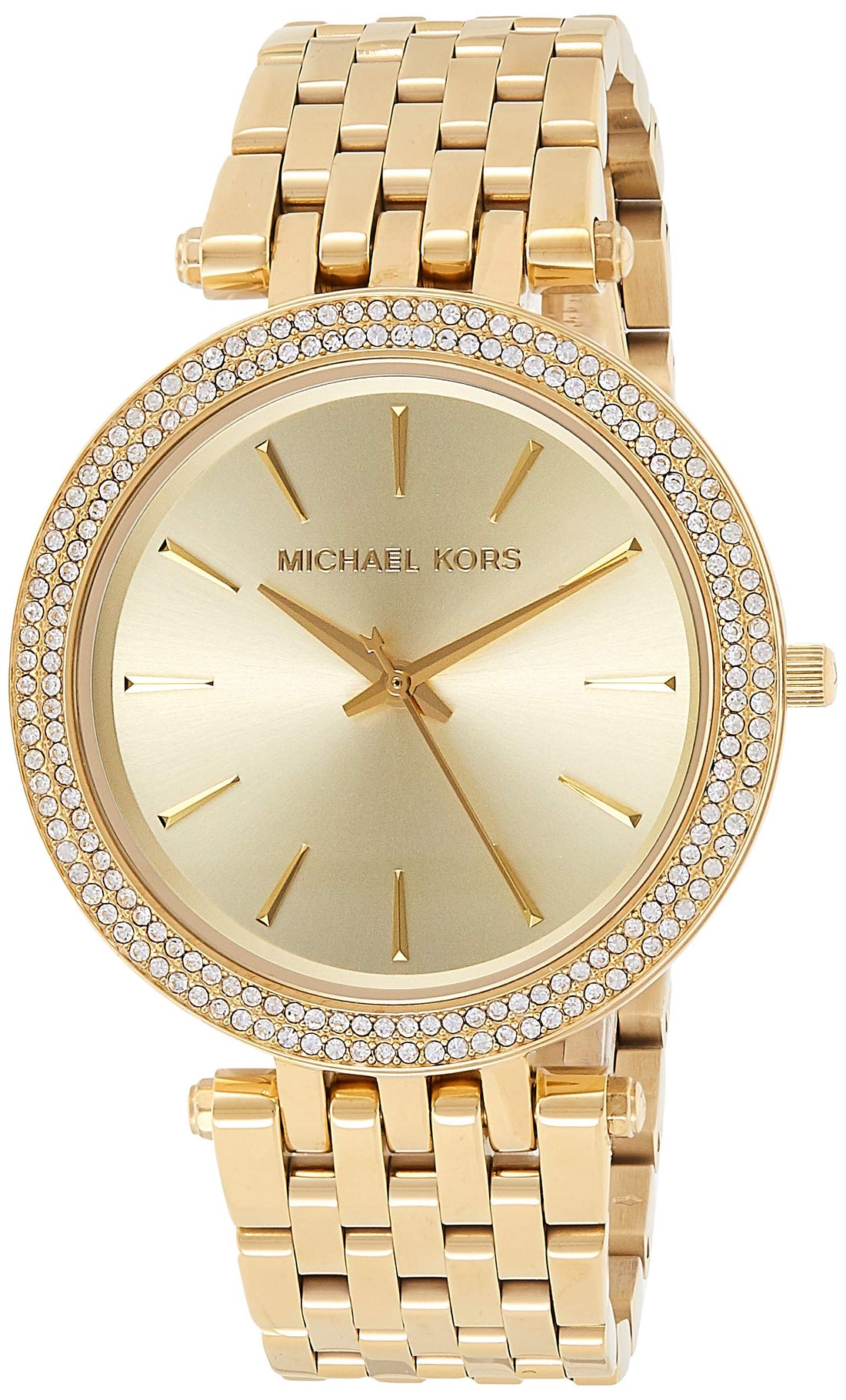 Michael Kors Darci Silver Dial Gold Stainless Steel Strap Watch for Women - MK3191