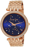 Michael Kors Darci Blue Dial Rose Gold Steel Strap Watch for Women - MK3728