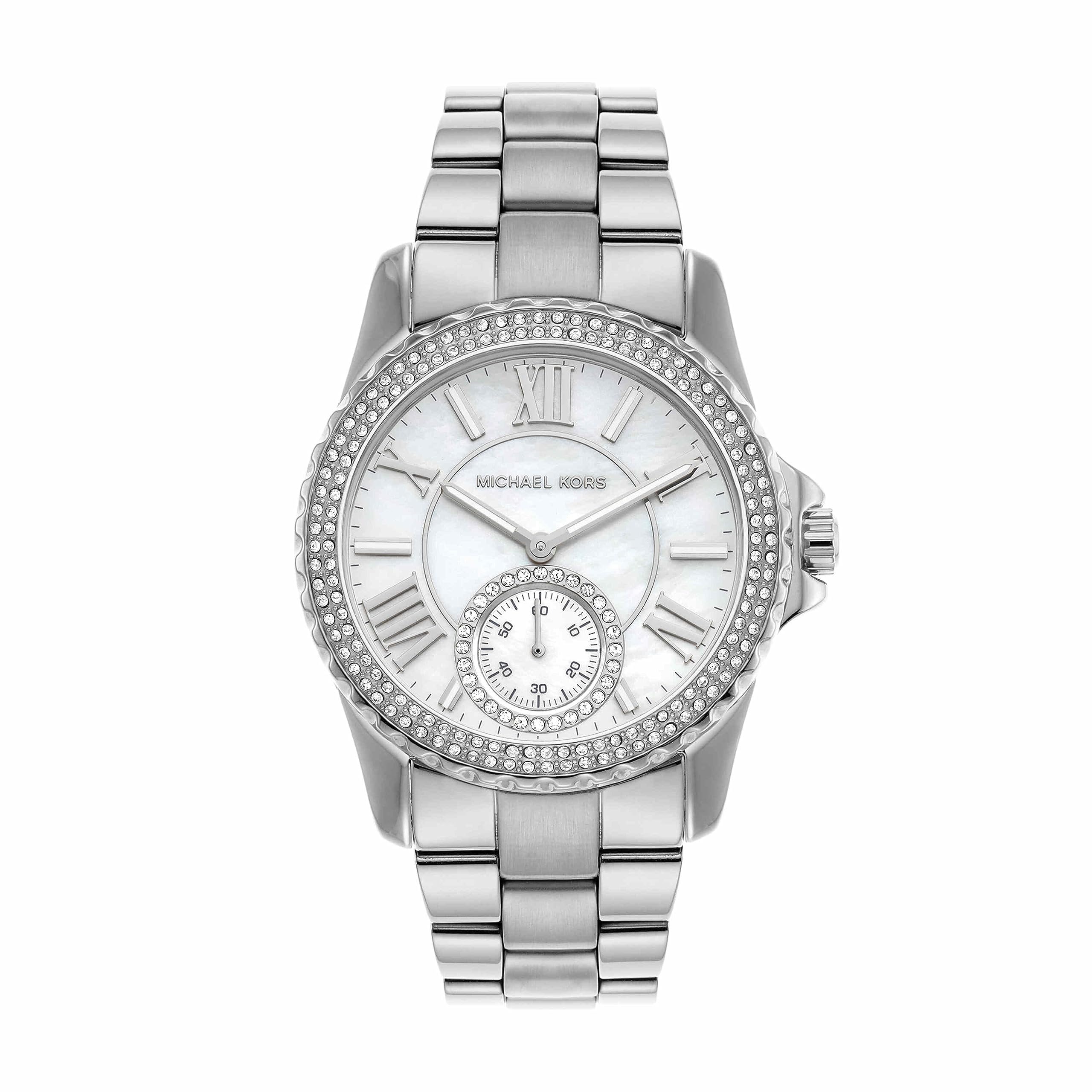 Michael Kors Everest Three hand Silver Dial Silver Steel Strap Watch For Women - MK7403
