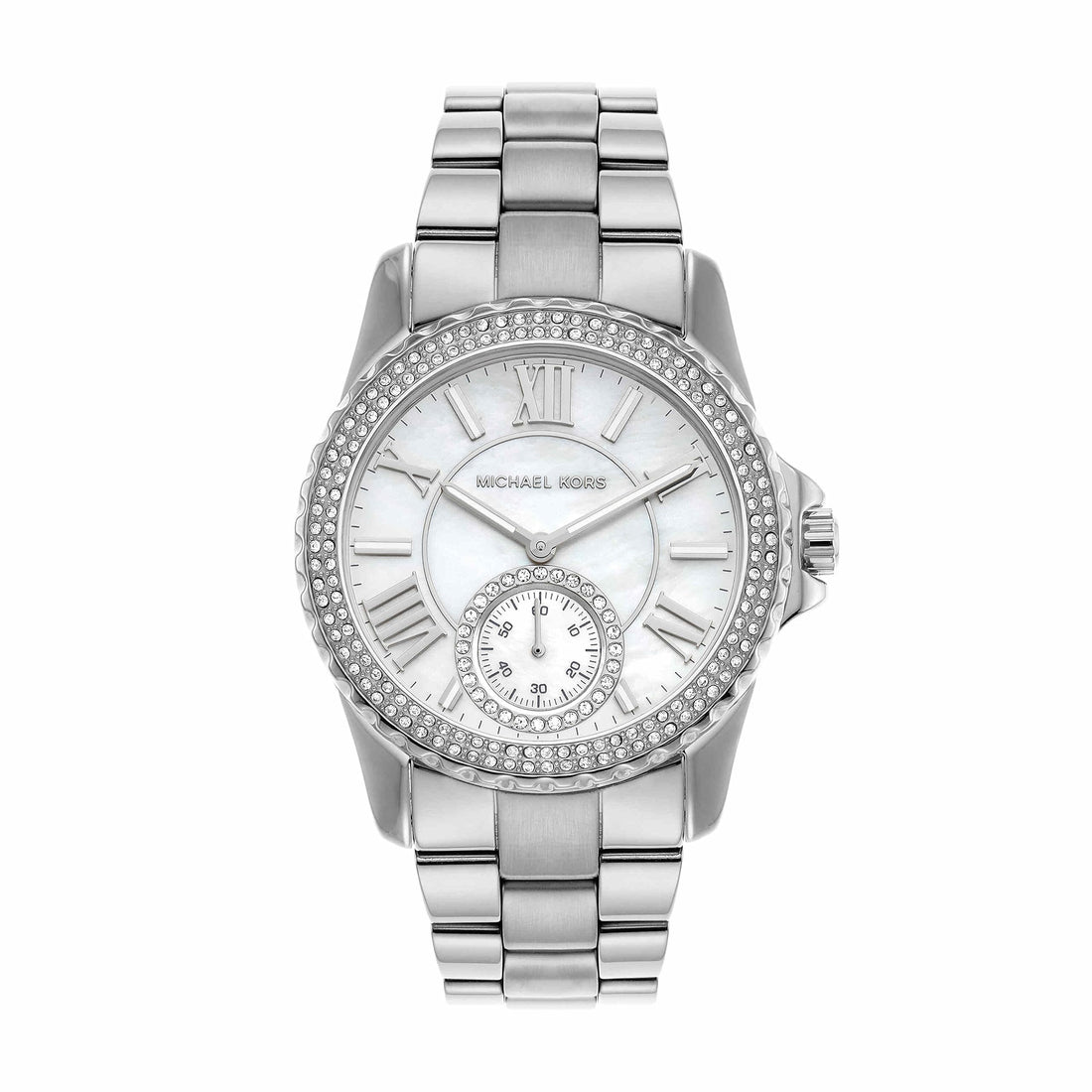 Michael Kors Everest Three hand Silver Dial Silver Steel Strap Watch For Women - MK7403