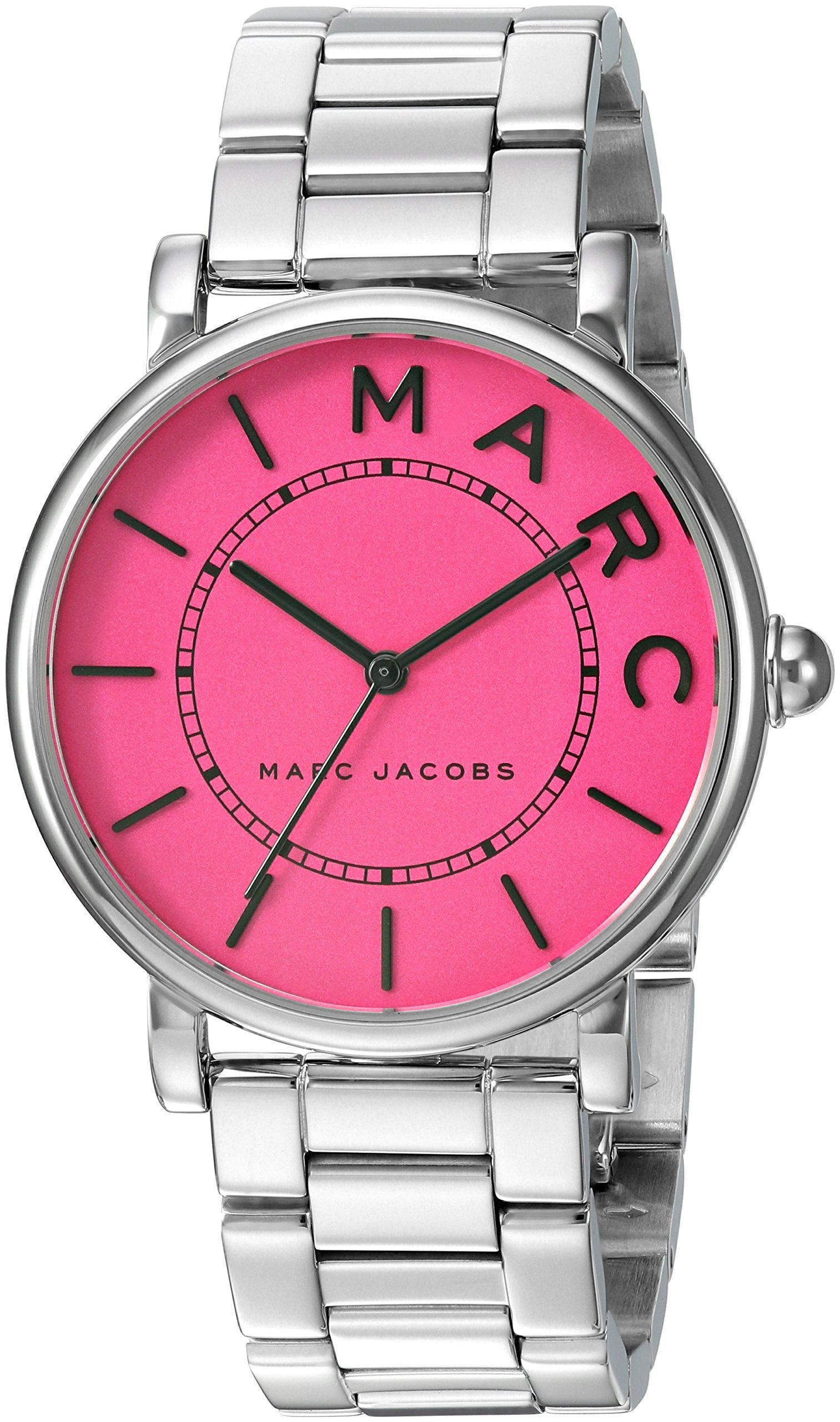 Marc Jacobs Roxy Pink Dial Silver Steel Strap Watch for Women - MJ3528