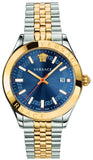 Versace Hellenyium Quartz Blue Dial Two Tone Steel Strap Watch For Men - VEVK00520