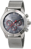 Hugo Boss Ikon Grey Dial Grey Mesh Bracelet Watch for Men - 1513443