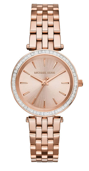Michael Kors Darci Rose Gold Dial Rose Gold Stainless Steel Strap Watch for Women - MK3366