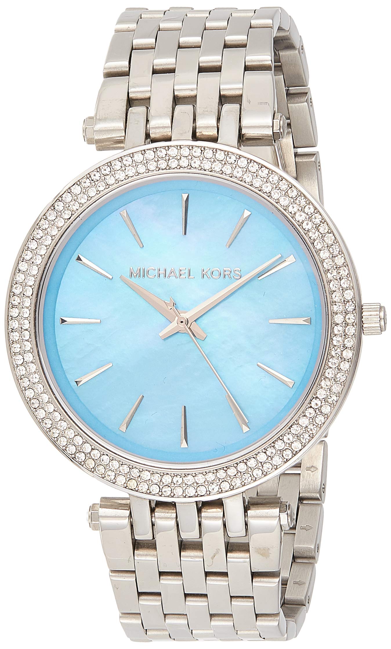Michael Kors Darci Mother of Pearl Blue  Dial Silver Steel Strap Watch for Women - MK3515
