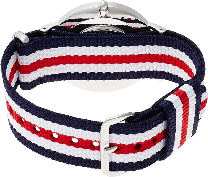 Daniel Wellington Classic Canterbury White Dial Two Tone NATO Strap Watch For Women - DW00100051