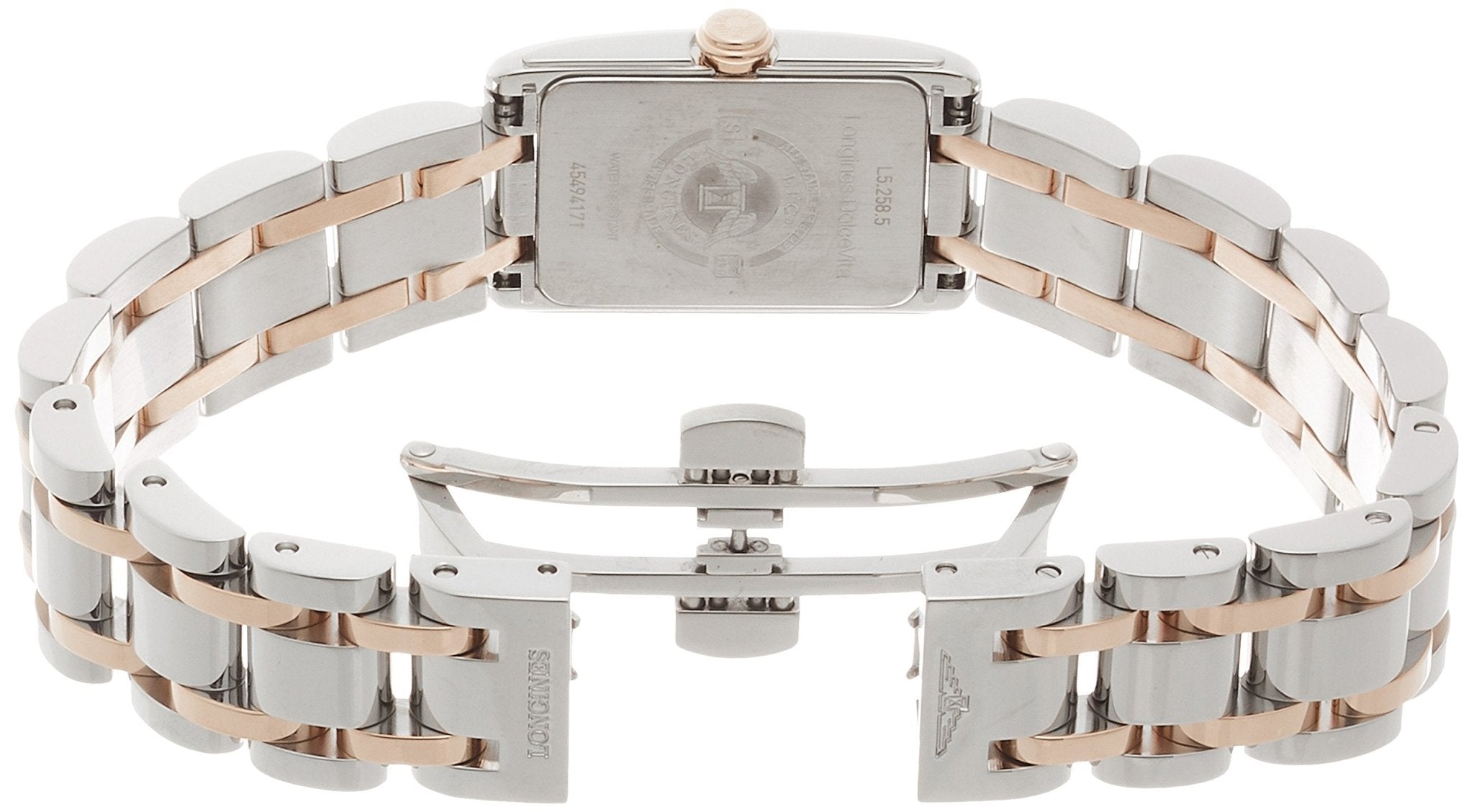 Longines Dolcevita Diamonds White Dial Two Tone Steel Strap Watch for Women - L5.258.5.79.7