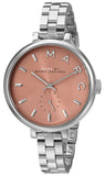 Marc Jacobs Sally Orange Dial Silver Steel Strap Watch for Women - MBM3365