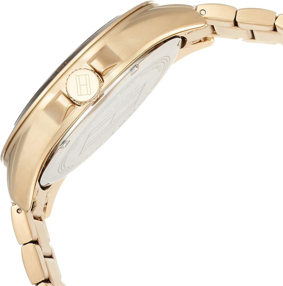Tommy Hilfiger Sport White Dial Gold Steel Strap Watch for Men - 1791365