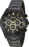 Hugo Boss Ikon Black Dial Black Steel Strap Watch for Men - 1513278