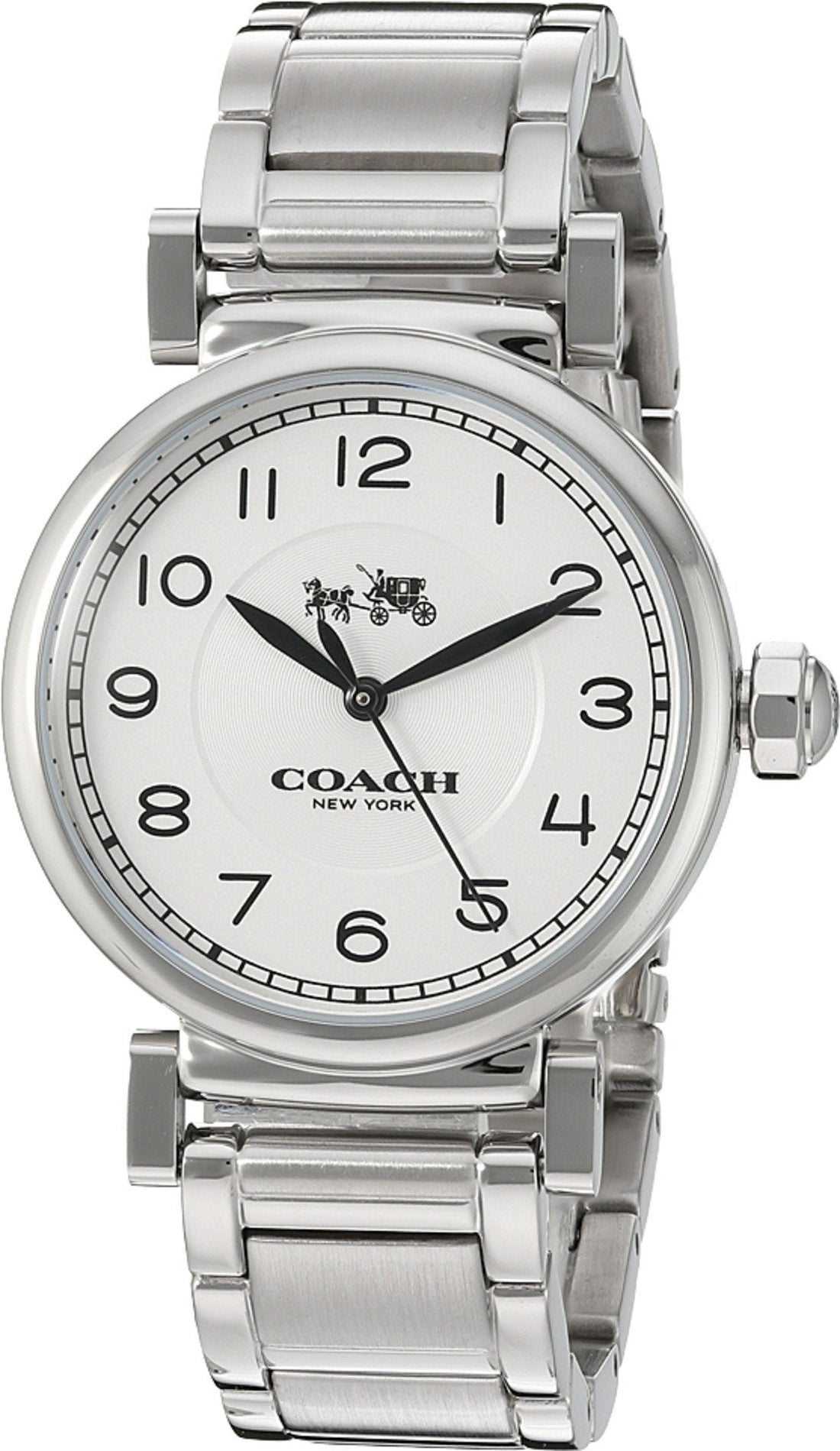 Coach Madison White Dial Silver Steel Strap Watch for Women - 14502394