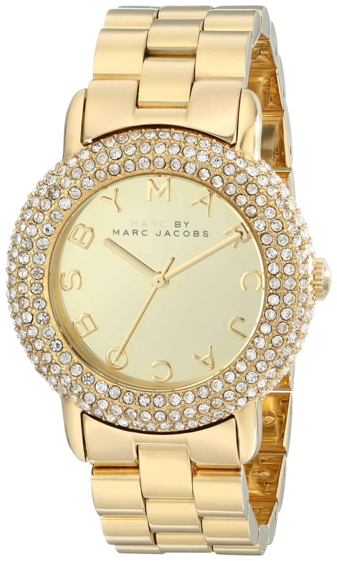 Marc Jacobs Marci Gold Dial Gold Steel Strap Watch for Women - MBM3191