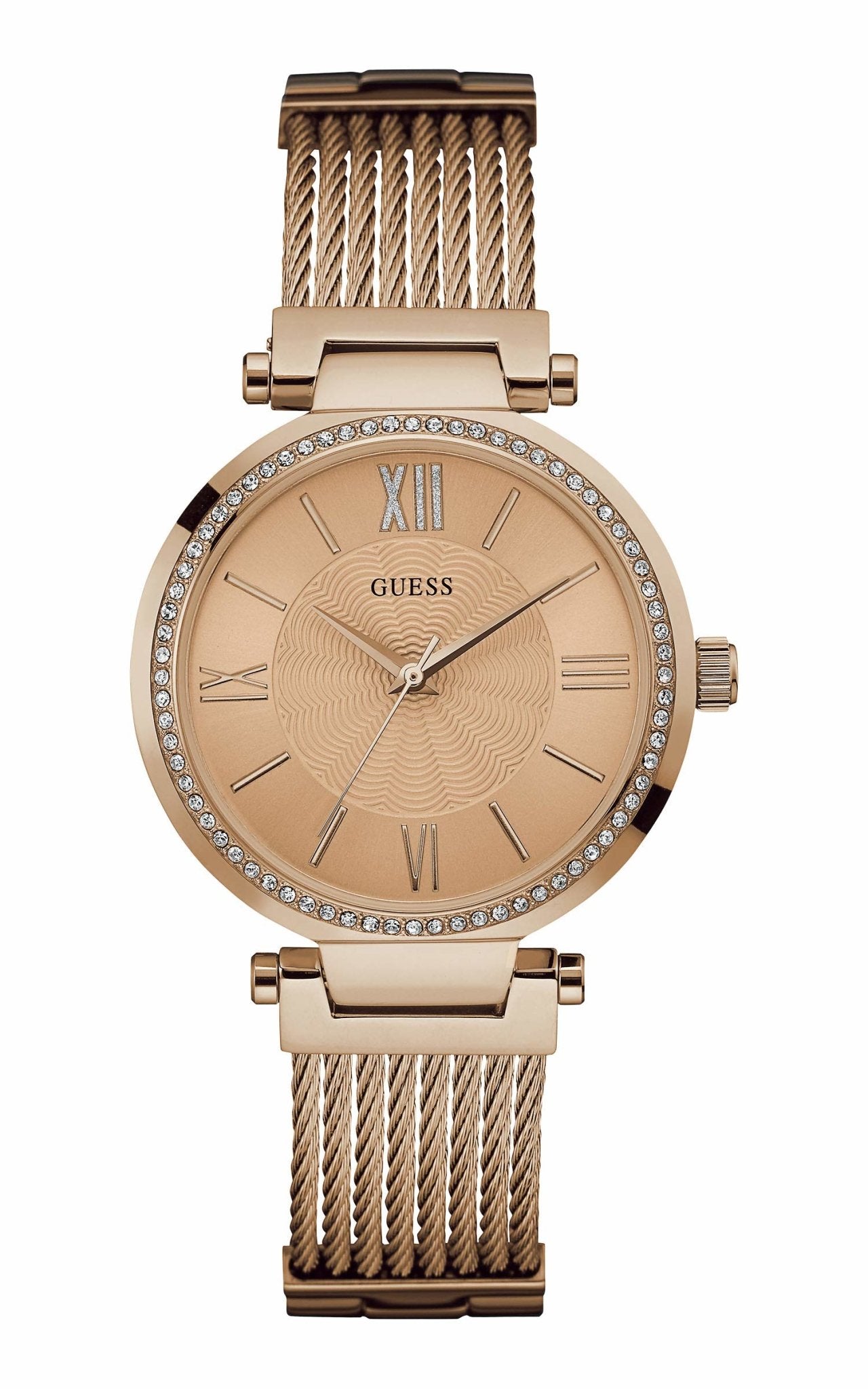 Guess Soho Rose Gold Dial Stainless Steel Watch For Women - W0638L4