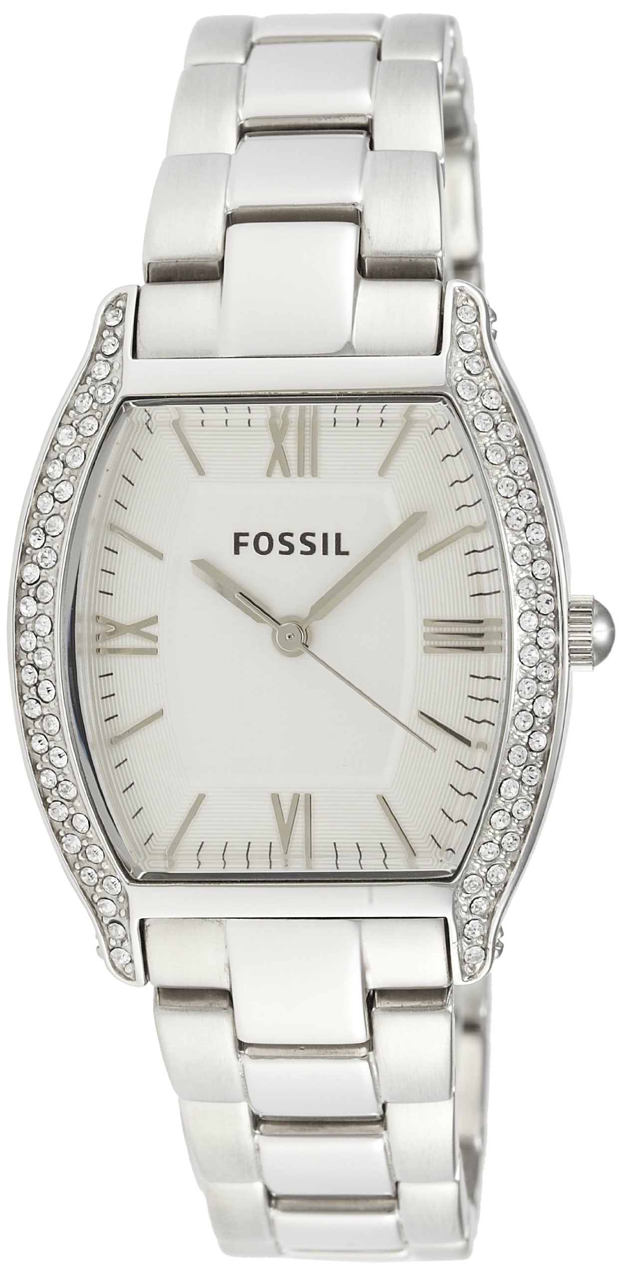 Fossil Wallace Silver Dial Silver Steel Strap Watch for Women - ES3174
