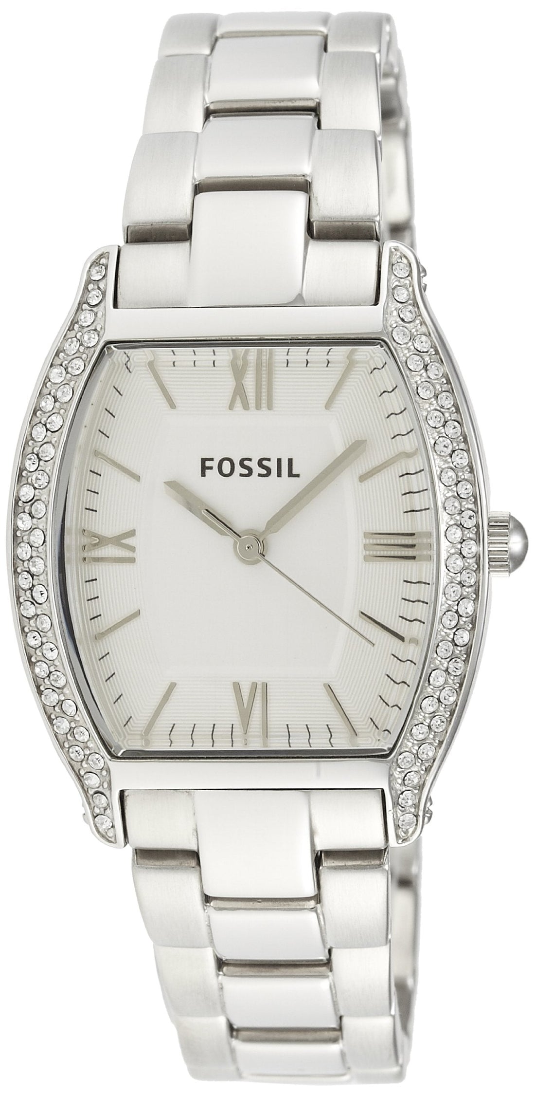 Fossil Wallace Silver Dial Silver Steel Strap Watch for Women - ES3174