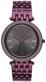Michael Kors Darci Black Dial Purple Steel Strap Watch for Women - MK3554