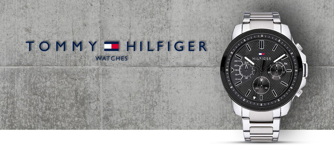 Tommy Hilfiger Iconic Quartz Black Dial Silver Steel Strap Watch for Men - 1791564