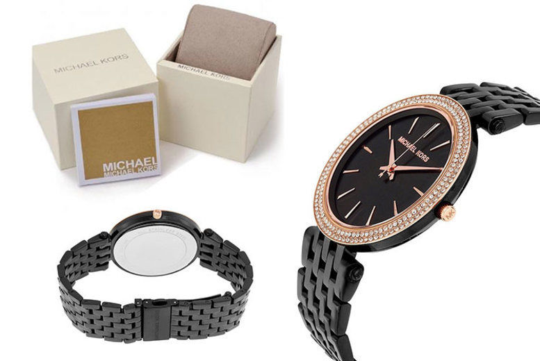 Michael Kors Darci Black Dial Black Steel Strap Watch for Women - MK3407