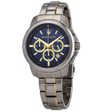 Maserati Successo Chronograph Quartz Blue Dial Silver Steel Strap Watch For Men - R8873621016