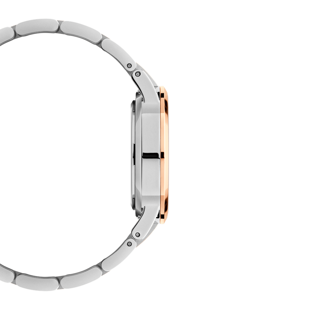 Daniel Wellington Iconic Link White Dial Two Tone Steel Strap Watch For Women - DW00100358