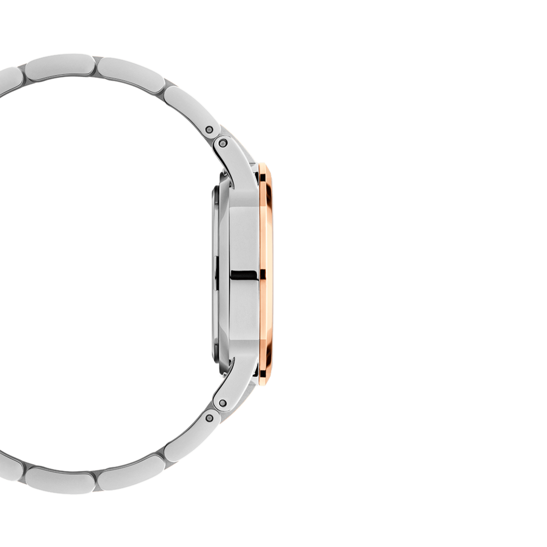 Daniel Wellington Iconic Link White Dial Two Tone Steel Strap Watch For Women - DW00100358