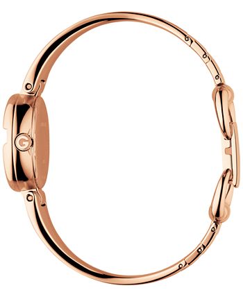 Gucci Guccissima Collection Quartz Black Dial Rose Gold Steel Strap Watch For Women - YA134509