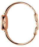 Gucci Guccissima Collection Quartz Black Dial Rose Gold Steel Strap Watch For Women - YA134509