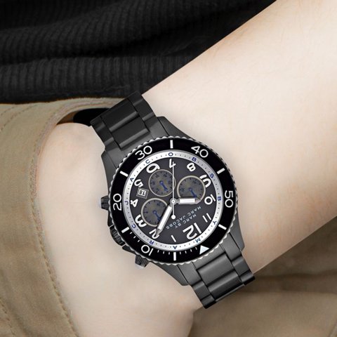 Marc Jacobs Rock Chronograph Limited Edition Gray Dial Gray Steel Strap Watch for Women - MBM5025