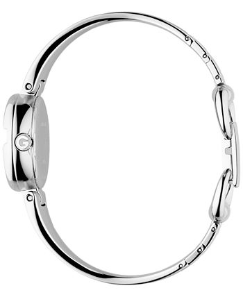 Gucci Guccissima Diamonds Mother of Pearl Dial Silver Steel Strap Watch For Women - YA134504