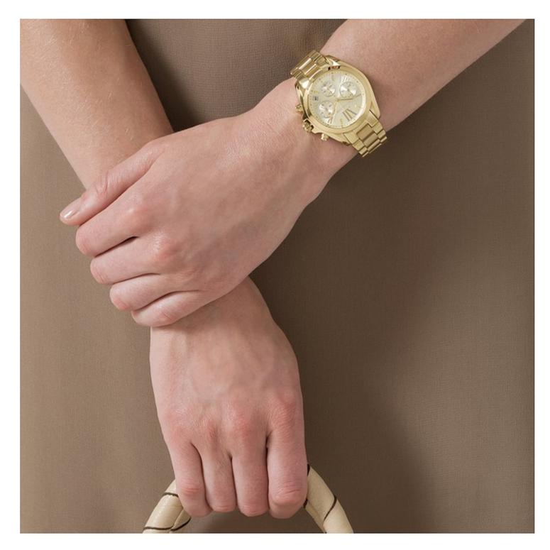 Michael Kors Bradshaw Gold Dial Gold Steel Strap Watch for Women - MK5798