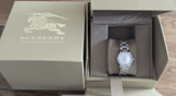 Burberry The City Diamonds Silver Dial Silver Steel Strap Watch for Women - BU9220