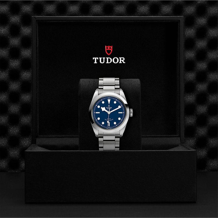 Tudor Black Bay Automatic Blue Dial Silver Steel Strap Watch for Men - M79540-0004