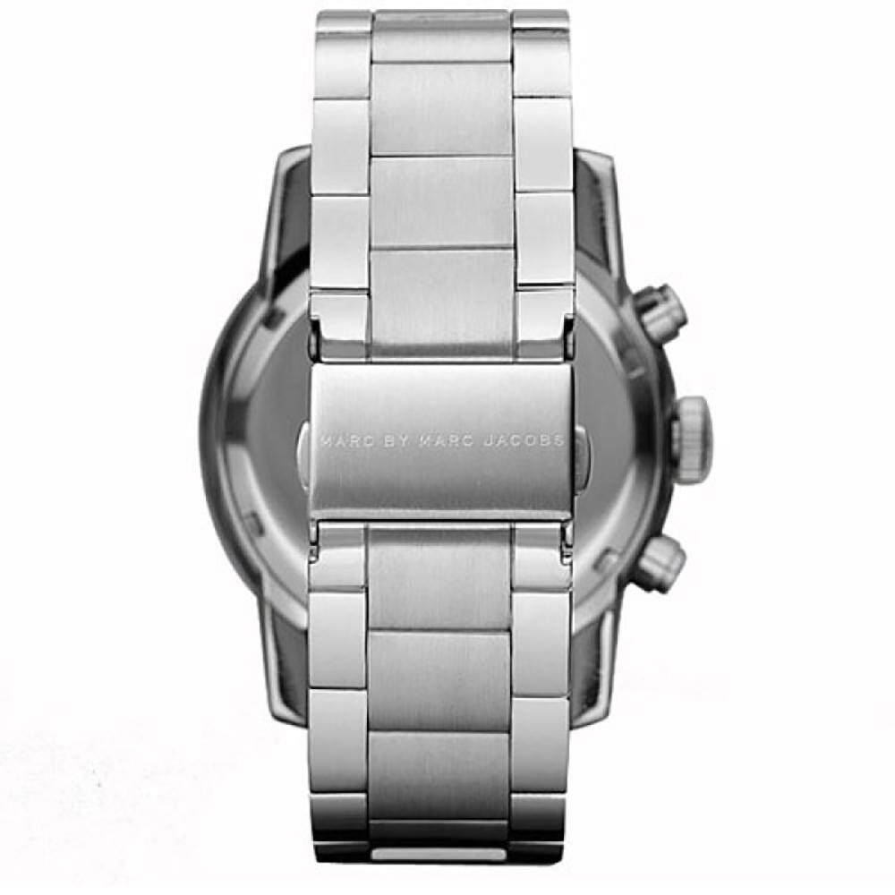 Marc Jacobs Larry Chronograph White Dial Silver Steel Strap Watch for Men - MBM5030