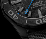 Tag Heuer Aquaracer Calibre 5 Black Nylon Strap Carbon Dial Watch for Men -  WBD218C.FC6447