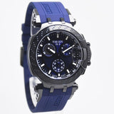 Tissot T Race Chronograph Blue Dial Blue Silicone Strap Watch For Men - T115.417.37.041.00