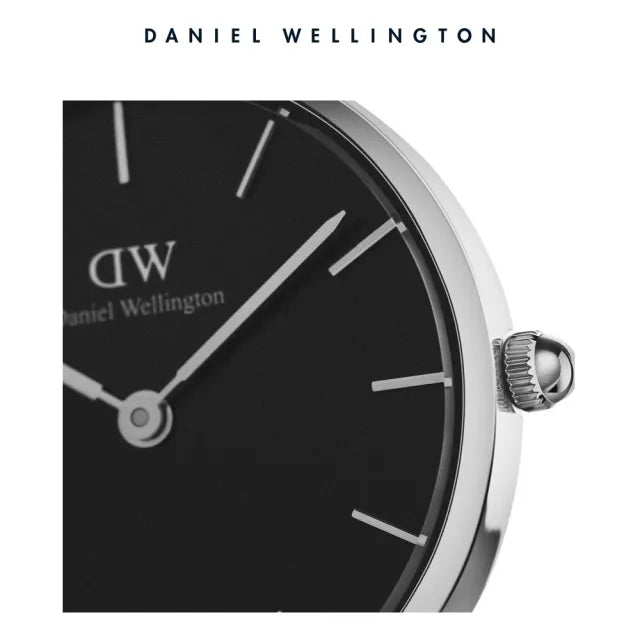 Daniel Wellington Classic Petite Reading Black Dial Black Leather Strap Watch For Women - DW00100235