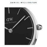 Daniel Wellington Classic Petite Reading Black Dial Black Leather Strap Watch For Women - DW00100235