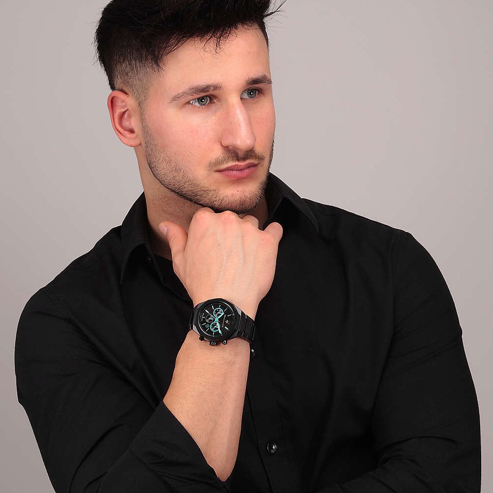 Maserati STILE Aqua Edition Black Dial Chronograph Watch For Men - R8873644001