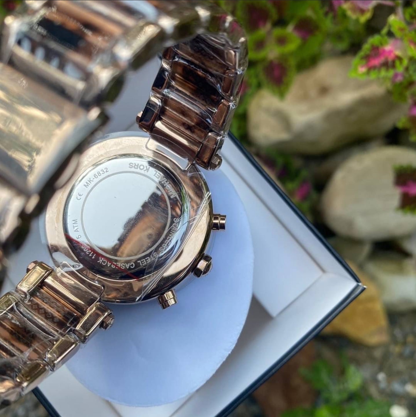 Michael Kors Parker Chronograph Rose Gold Dial Two Tone Steel Strap Watch For Women - MK6832