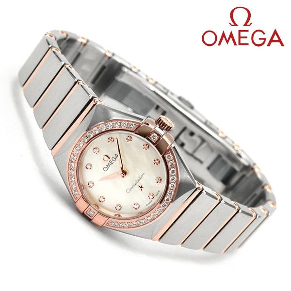 Omega Constellation Quartz Diamonds Mother of Pearl Dial Two Tone Steel Strap Watch for Women - 131.25.25.60.55.001