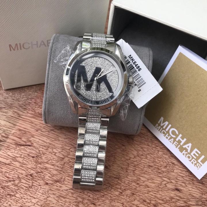 Michael Kors Bradshaw Silver Dial Silver Stainless Steel Strap Watch for Women - MK6486
