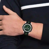 Tommy Hilfiger Troy Chronograph Green Dial Two Tone Nylon Strap Watch For Men - 1792107