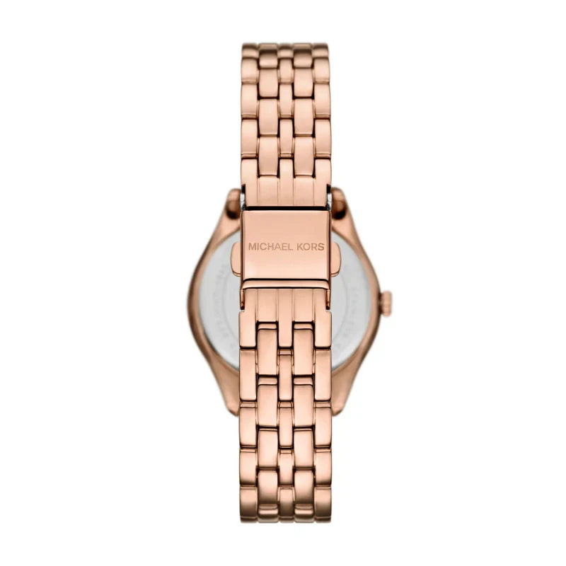 Michael Kors Harlowe Three-Hand Rose Gold Dial Rose Gold Steel Strap Watch for Women - MK4845