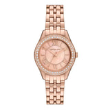 Michael Kors Harlowe Three-Hand Rose Gold Dial Rose Gold Steel Strap Watch for Women - MK4845
