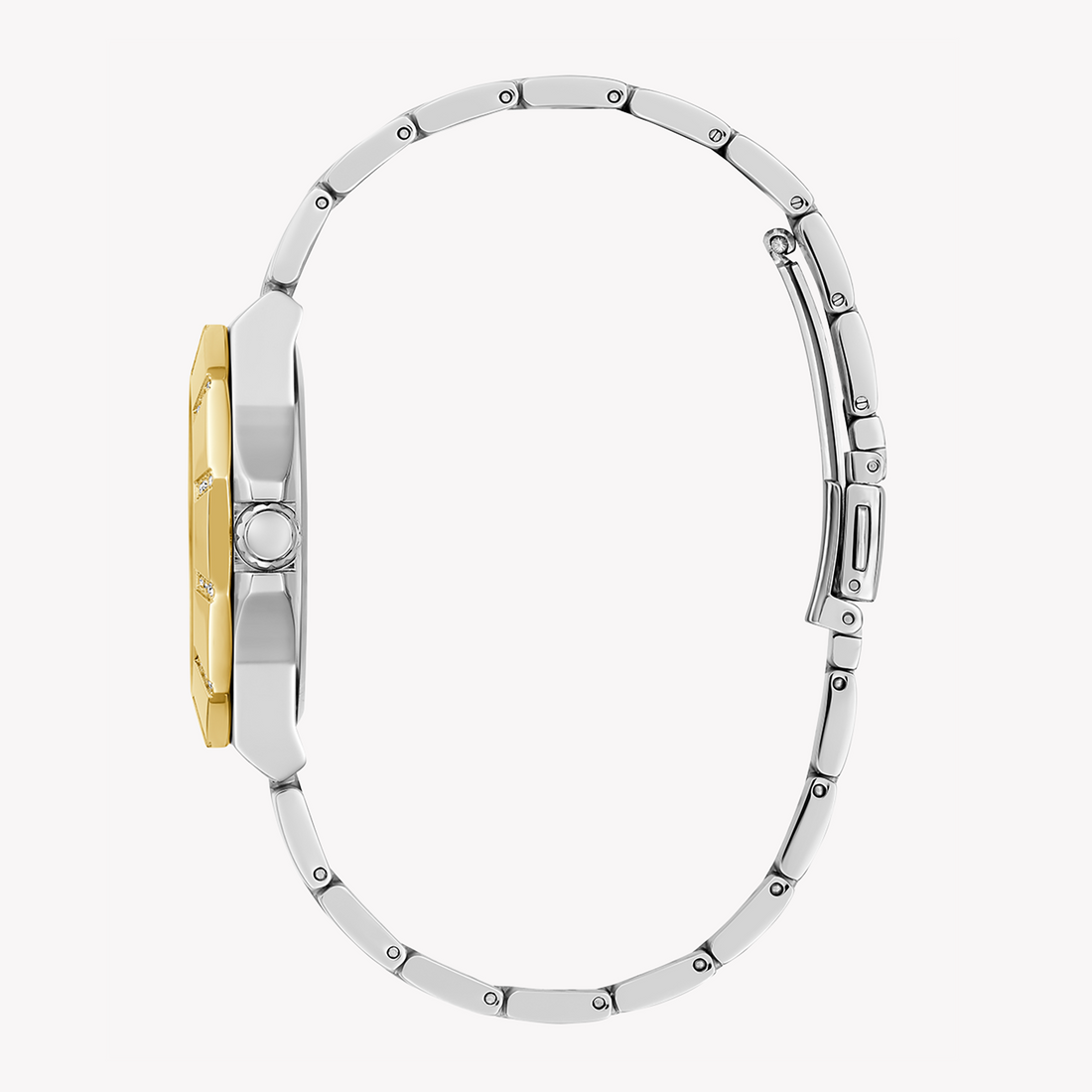 Guess Sunray Multifunction Silver Dial Two Tone Steel Strap Watch for Women - GW0616L2