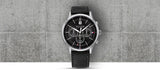 Tommy Hilfiger Kyle Quartz Black Dial Black Leather Strap Watch for Men - 1791630