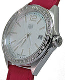 Tag Heuer Formula 1 Quartz Mother of Pearl Dial Red Leather Strap Watch for Women - WBJ131A.FC8253