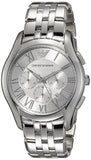 Emporio Armani Velente Chronograph Quartz Silver Dial Silver Steel Strap Watch For Men - AR1702