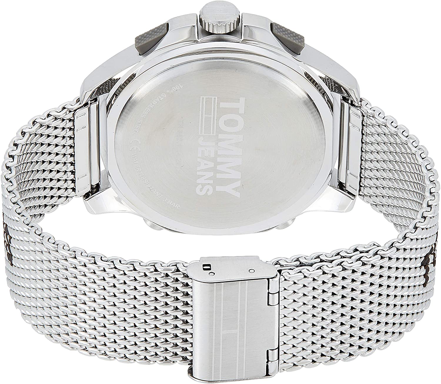 Tommy Hilfiger Damon Quartz Chronograph Black Dial Silver Mesh Bracelet Watch for Men - 1791415