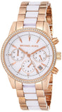 Michael Kors Ritz White Dial Two Tone Steel Strap Watch for Women - MK6324